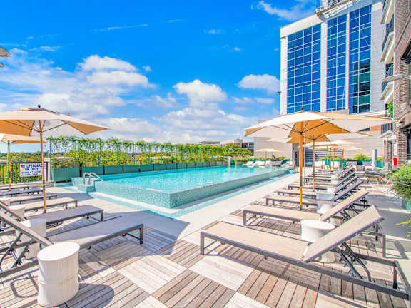 Pool deck at Deca Apartments, Greenville, SC