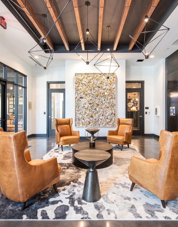 Elevator Lounge at Deca Camperdown Apartments, South Carolina, 29601