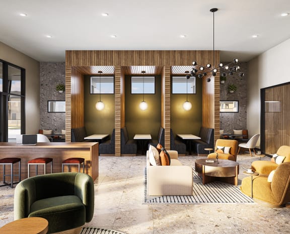 Cyber Cafe Lounge at Solstice Living Apartments in Tucson Arizona