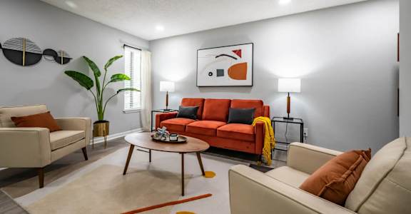 Modern living Room at Spalding Vue, Georgia