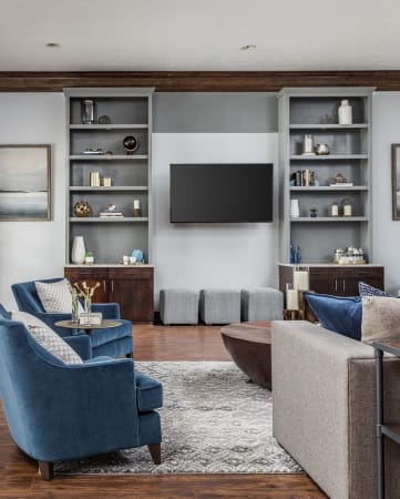 Contemporary Living Room Design at Maple Knoll Apartments in Westfield, IN 46074