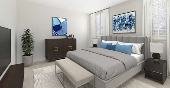 Bedroom Interior at The Apartments at Canterbury, Rosedale, MD, 21237