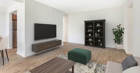 Living Space at The Apartments at Canterbury, Maryland, 21237
