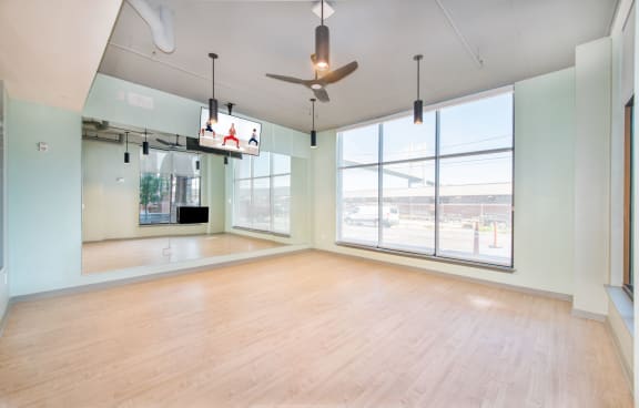 Fitness Center With Yoga/Stretch Area at The Baxly, Georgia , 31401