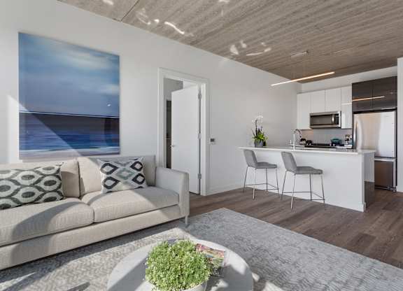 Living With Kitchen View at Viridian on Sheridan, Chicago