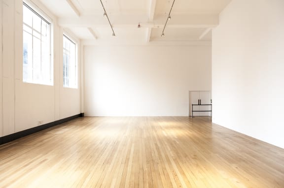 Interior of apartment with laminate flooring