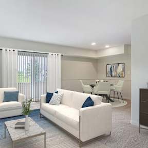 Modern Living Room at The Apartments at Saddle Brooke, Cockeysville, Maryland