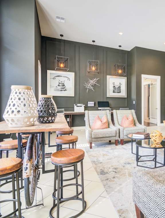 Living Room with TV at The Ridge at Chenal Valley Apartments, Little Rock, Arkansas