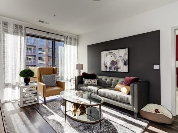 Classic Living Room at TENmflats, Columbia, Maryland