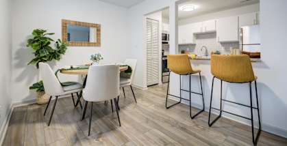 Kitchen and Dining Table View at The Waters at Chenal Apartments, Arkansas, 72211
