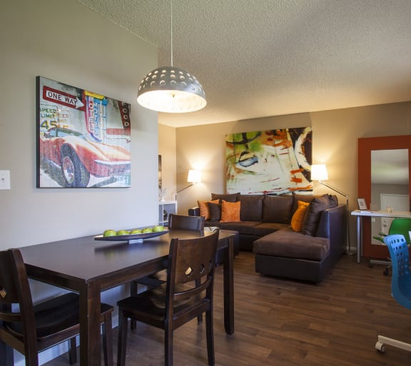 Dining and living Room at Zona Verde Apartments