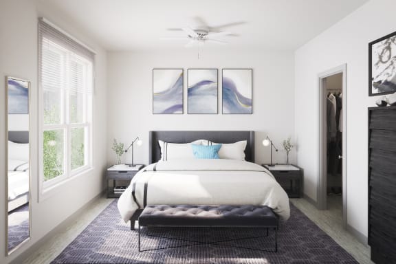 Bedroom at Elevate Apartments, Wisconsin, 53718