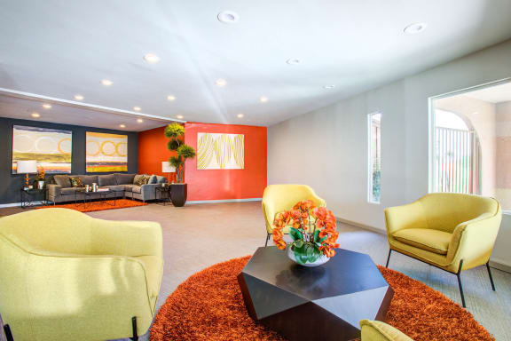 Colorful Living Room at Elevation Apartments, Tucson, Arizona