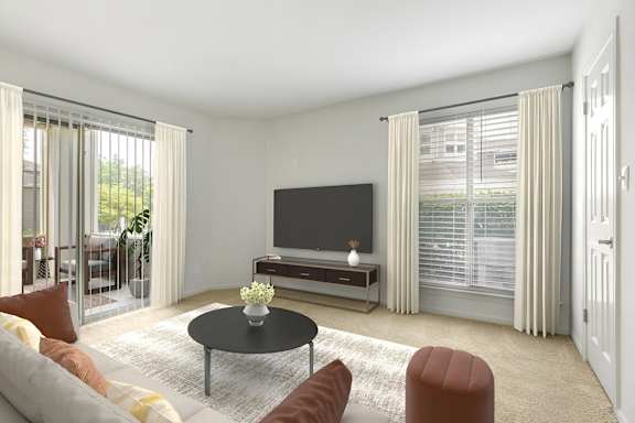 Modern Living Room at The Apartments at Tamar Meadow, Columbia, MD