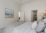 Thumbnail 21 of 21 - Bedroom with a large bed and a painting on the wall at 200 City View, Provo, UT, 84601