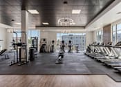 Thumbnail 29 of 42 - A spacious gym with a variety of equipment including treadmills, weights, and exercise machines. 605 Place Student Housing & Co-Living, St George, UT