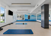 Thumbnail 24 of 74 - Fitness Studio with Yoga Mats at The Flats at Riverwoods, Provo, UT, 84604
