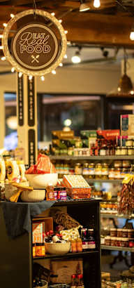A store with a variety of food items on display.
