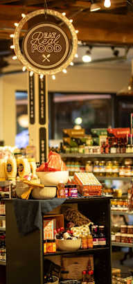 a grocery store filled with lots of different kinds of food