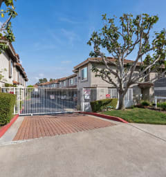 direct view of the property's gated entrance 