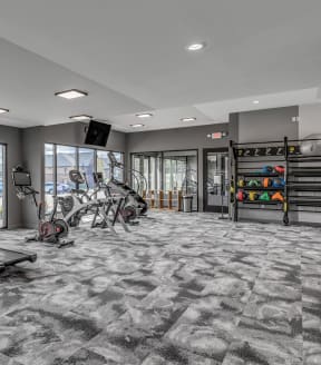 the estates at tanglewood | fitness center with exercise equipment