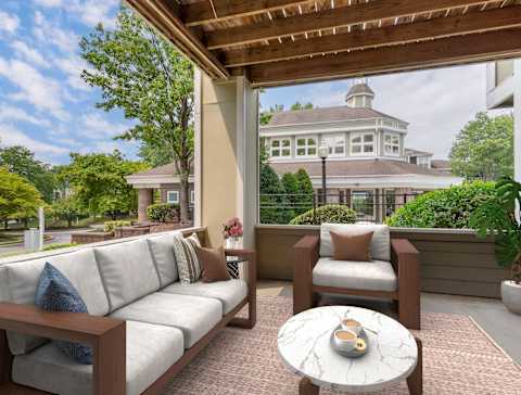 Outdoor Lounge at The Apartments at Tamar Meadow, Columbia, MD, 21045