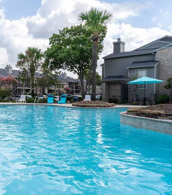 Pool View at 2400 Briarwest Apartments, Houston