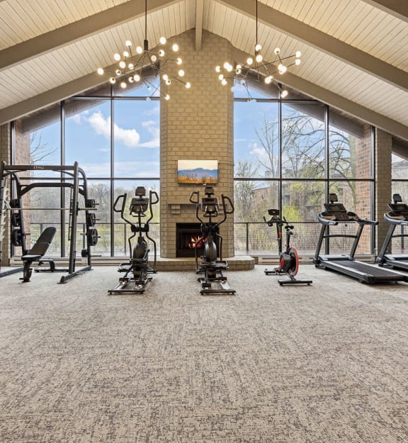 the gym at the apartments