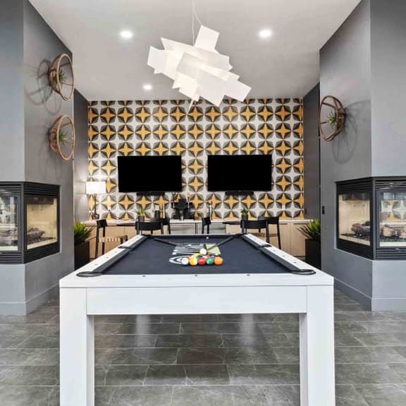 play a game of pool in our games room