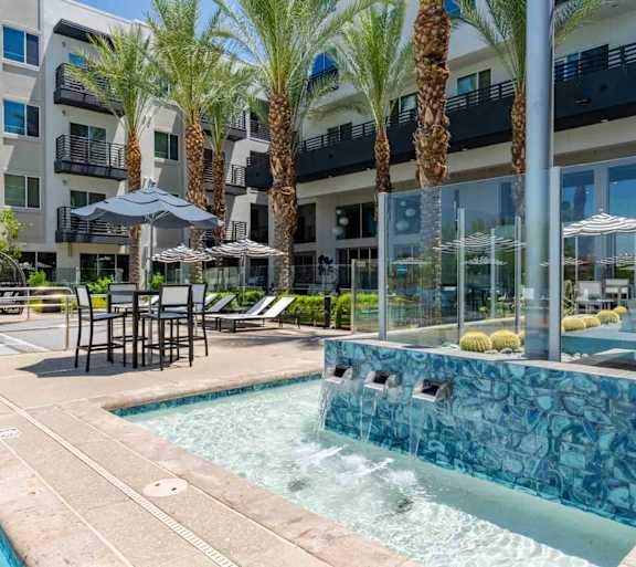 our apartments showcase a beautiful lobby