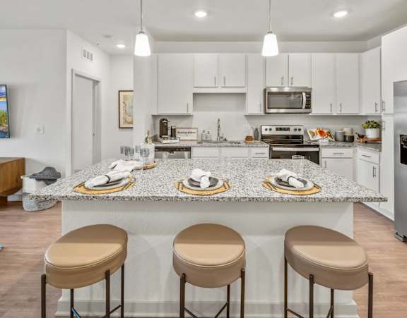 Kitchen and Living Area at Altis Grand Lake Willis, Orlando, 32821
