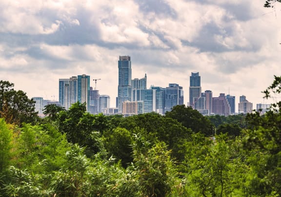 downtown view at Hillside Creek in Austin, TX