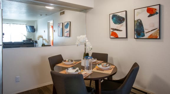 Dining Area at Whispering Sands Apartments in Albuquerque