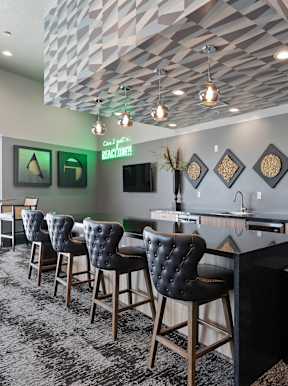 clubhouse chairs bar at SevenO2 Main Apartments, Utah