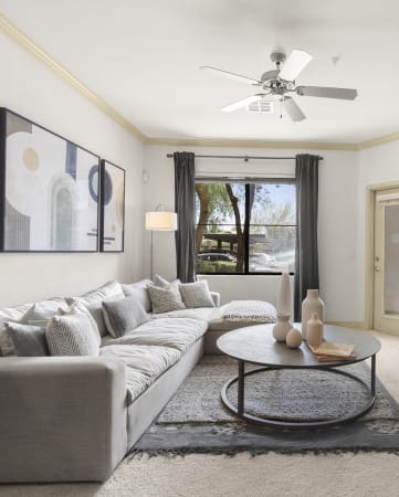 Living room at Trails at San Tan in Gilbert AZ June 2021