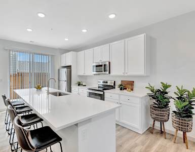 Kitchen with a large island
