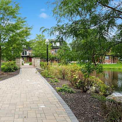 our apartments offer a park with a lake