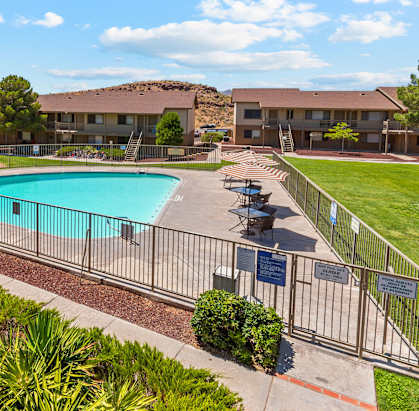 Gated Pool at Kingman Station Apartments