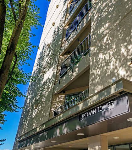 Entrance of building