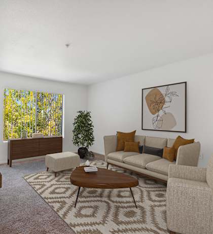 Living Room at Somerset Village Apartments in Kingman Arizona
