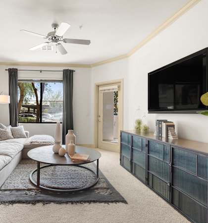 Living room at Trails at San Tan in Gilbert AZ June 2021