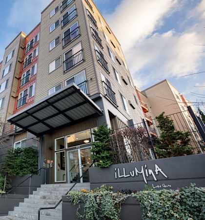Front Exterior at Illumina Apartment Homes, Seattle