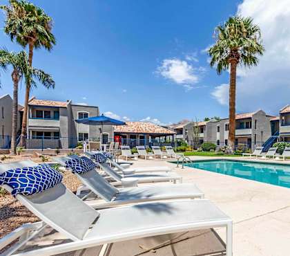 Pool And Sundeck at Agave Apartments, Tucson, Arizona