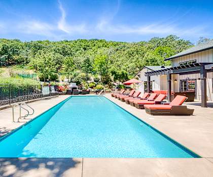 Refreshing Pool at Crooked Oak in Novato, California 