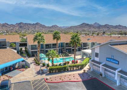 Aerial view of the property