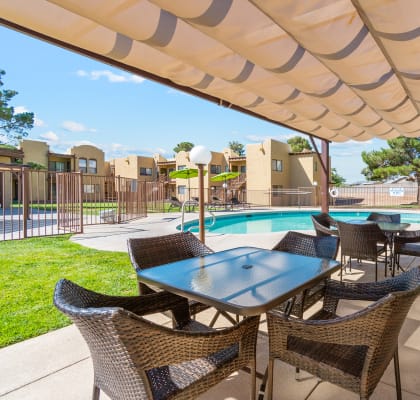 take a dip in the pool at villas at houston levee west apartments in cord