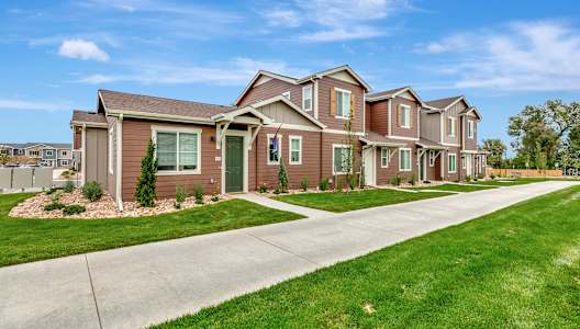 Exterior of townhomes at Arrive Longmont