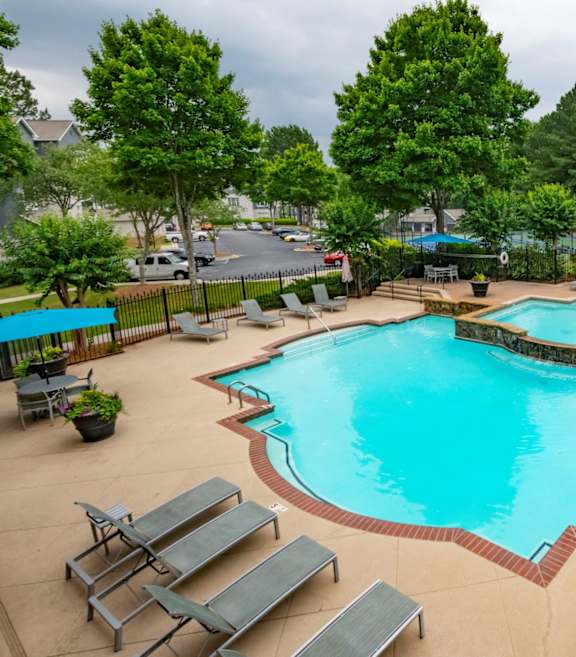 Pool from Above at Sugarloaf Crossing, Georgia, 30046