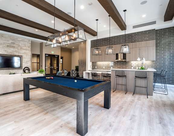 Resident Lounge Featuring Billiards Table