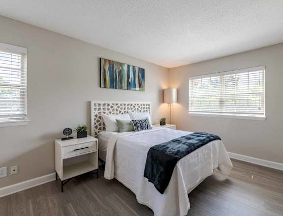 Bedroom with cozy bed at Collins Crossing, North Carolina, 27510